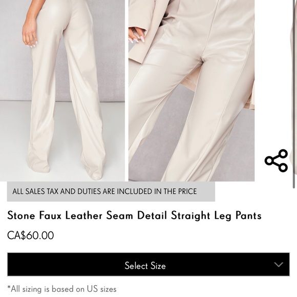 Faux Leather Pant - PLT - Picture 2 of 4